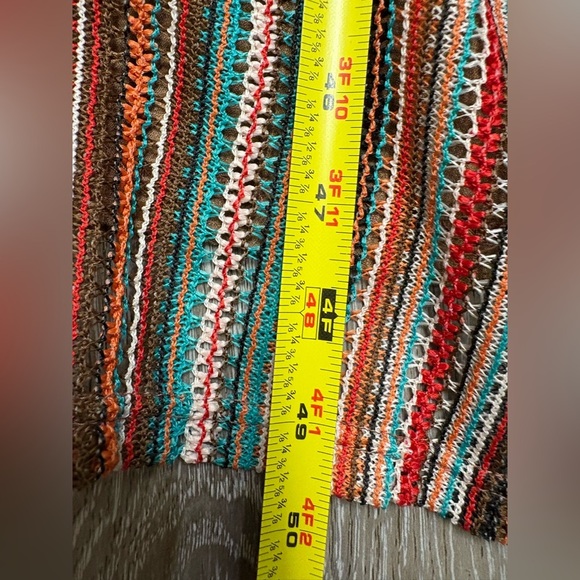 Pol brown Striped Multicolor Long Kimono - Picture 8 of 12